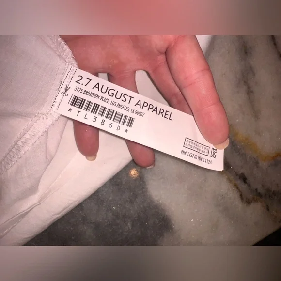 EUC Revolve English Factory Size XS Oversized White Midi Dress w Multicolor Trim - Picture 12 of 13